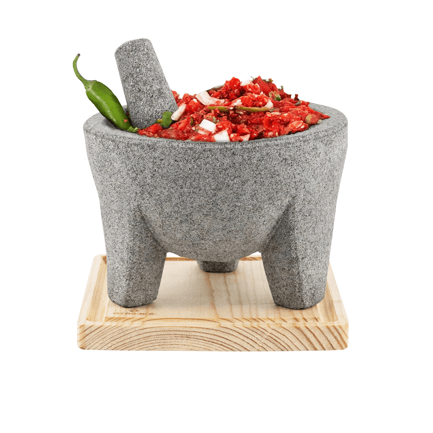 Kit Molcajete de Piedra Volcánica Basalto y Tabla de protección - poro cerrado. - Axcento - México, Molcajetes y Puras cosas Bellas