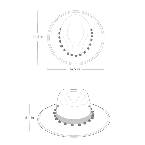 Sombrero fedora de ala amplia de palma