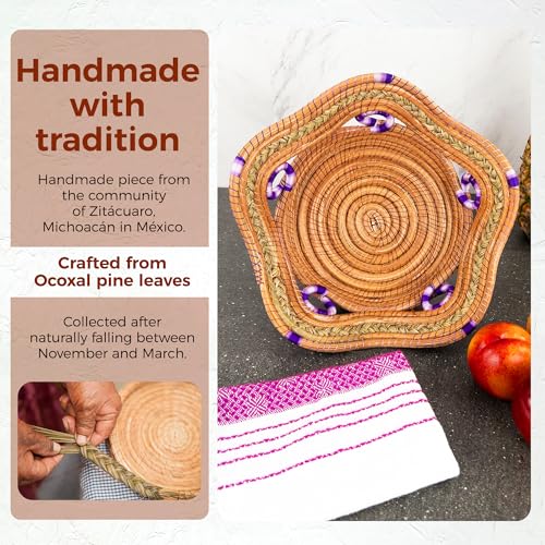 Ocoxal, Cesta para pan o fruta hecha de fibra de pino