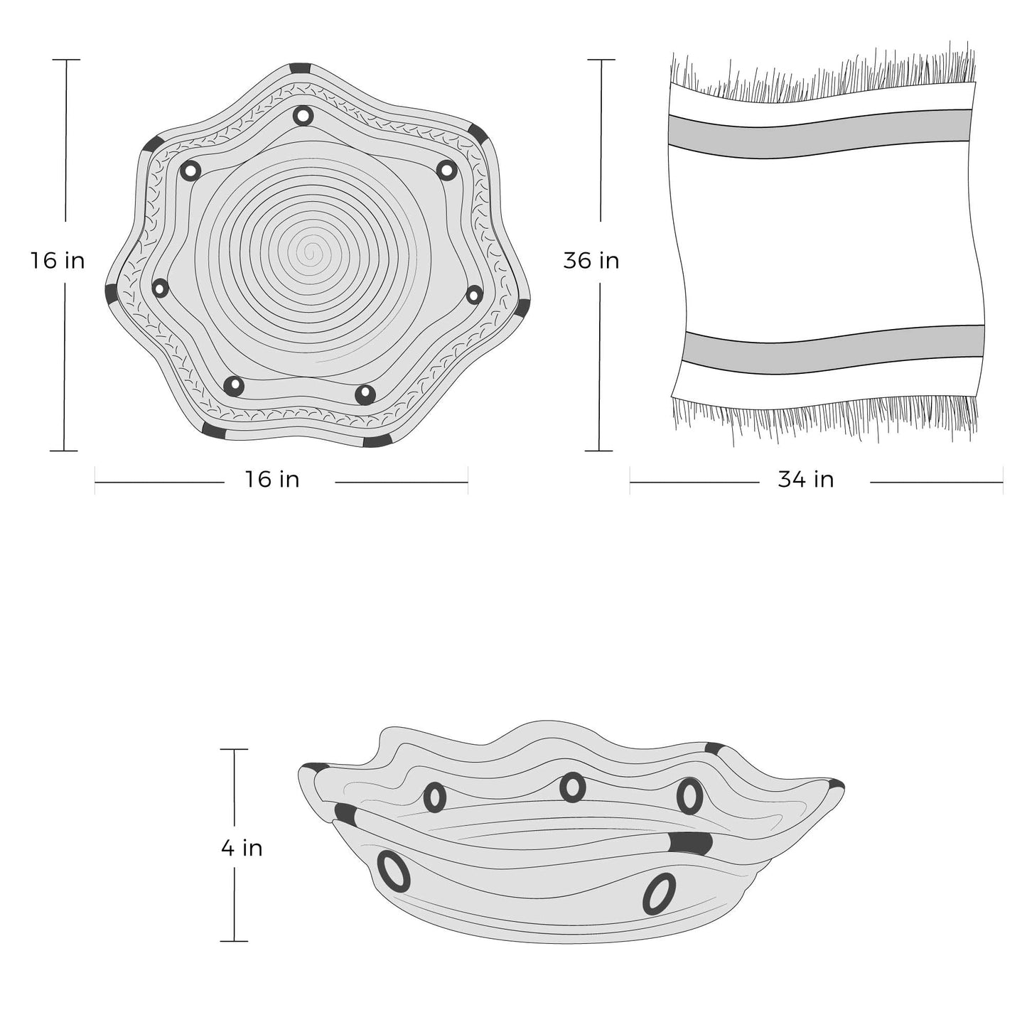Ocoxal, Cesta para pan o fruta hecha de fibra de pino