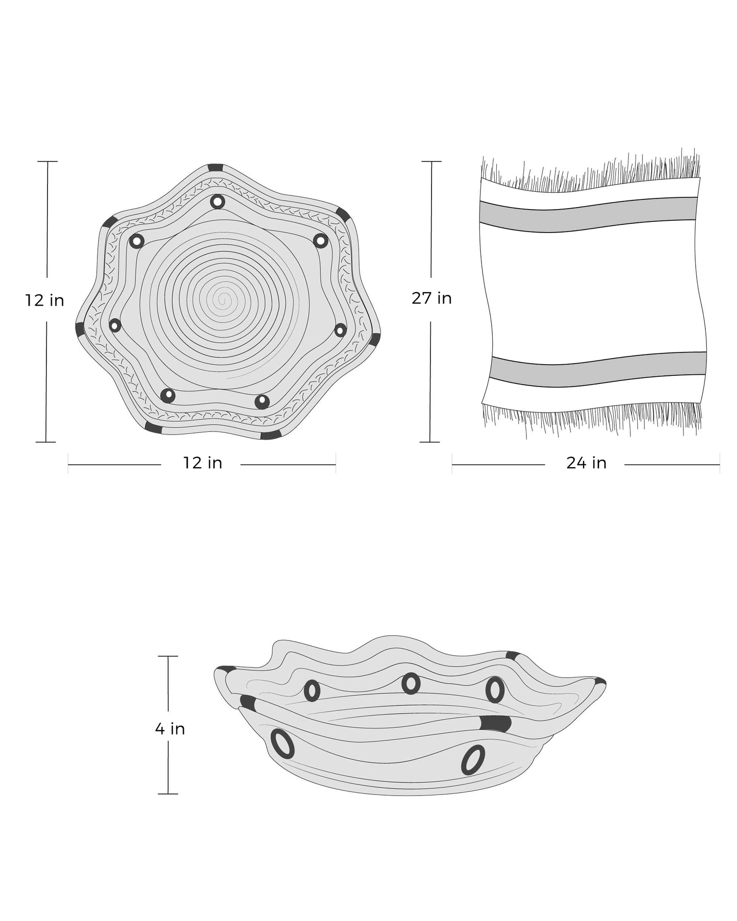 Ocoxal, Cesta para pan o fruta hecha de fibra de pino