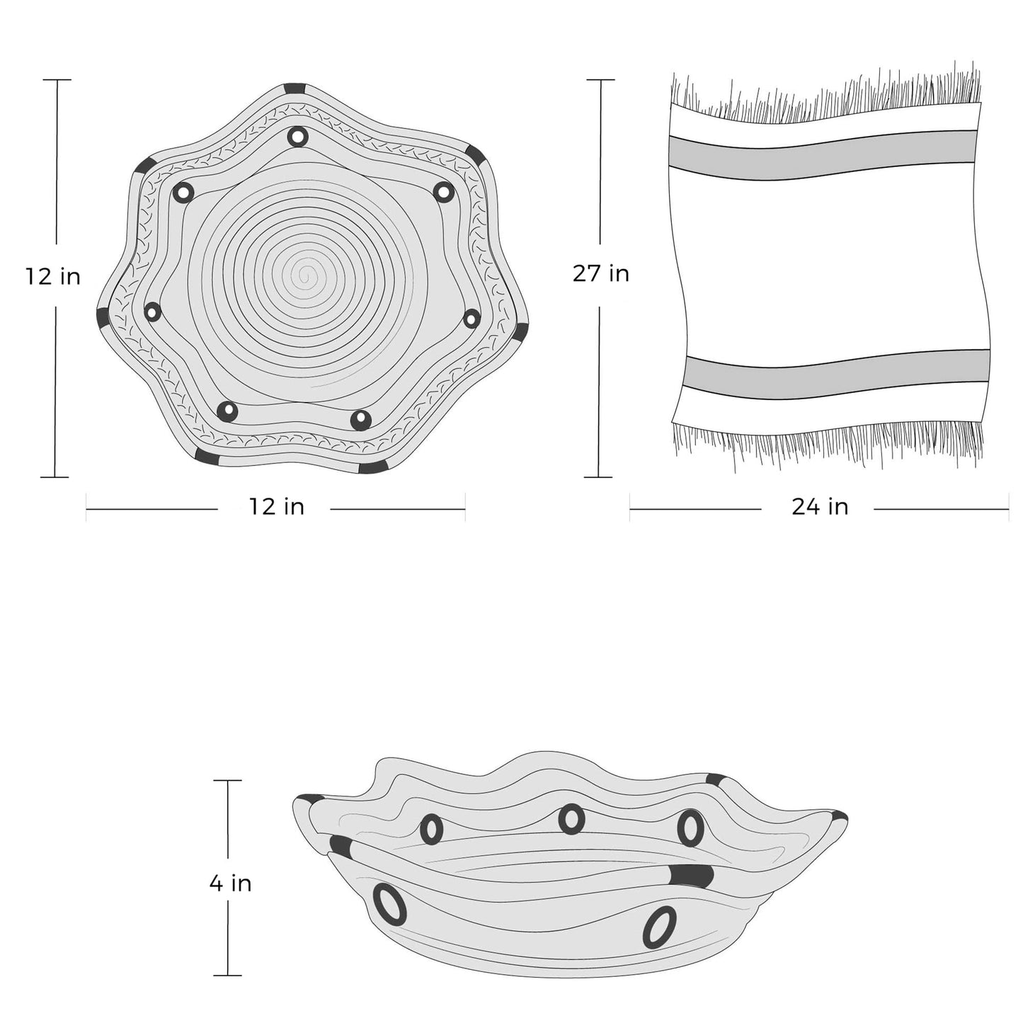 Ocoxal, Cesta para pan o fruta hecha de fibra de pino