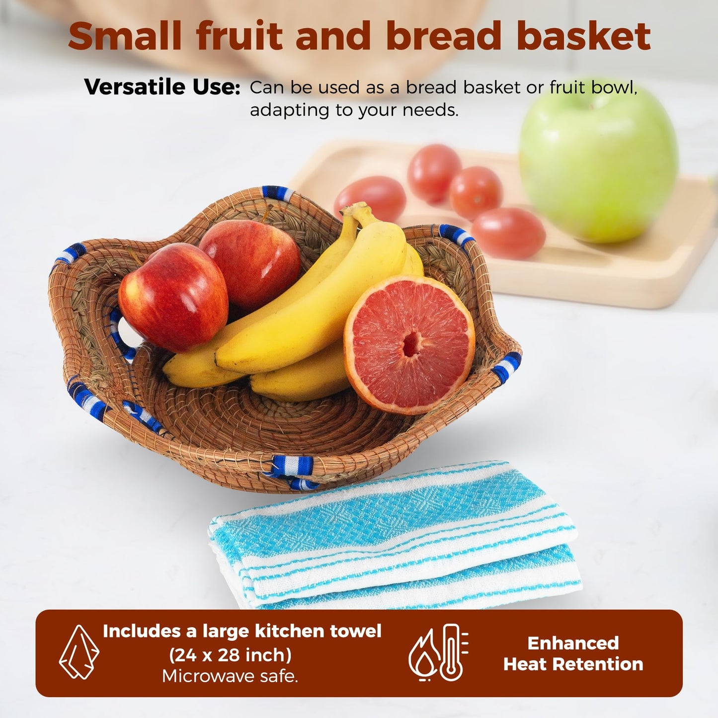 Ocoxal, Cesta para pan o fruta hecha de fibra de pino