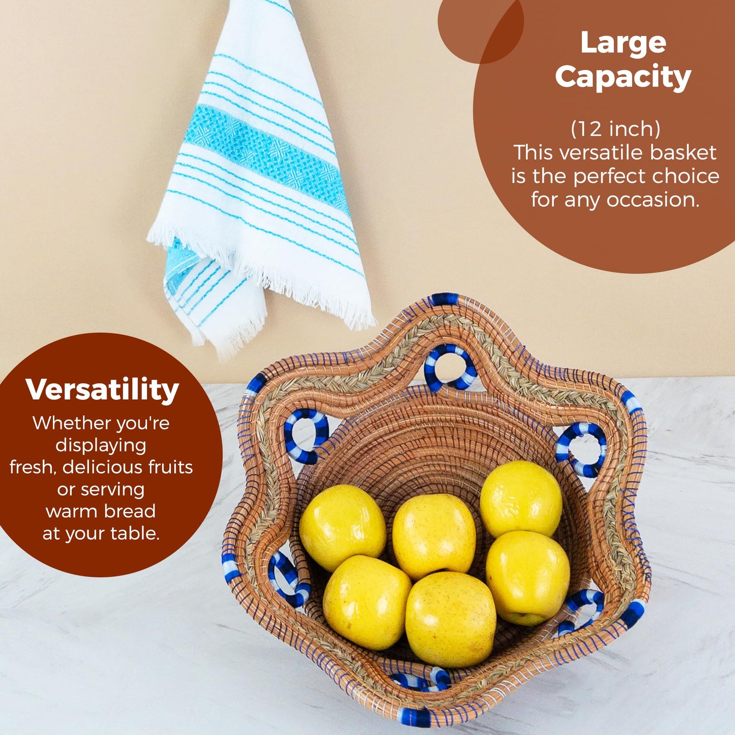 Ocoxal, Cesta para pan o fruta hecha de fibra de pino