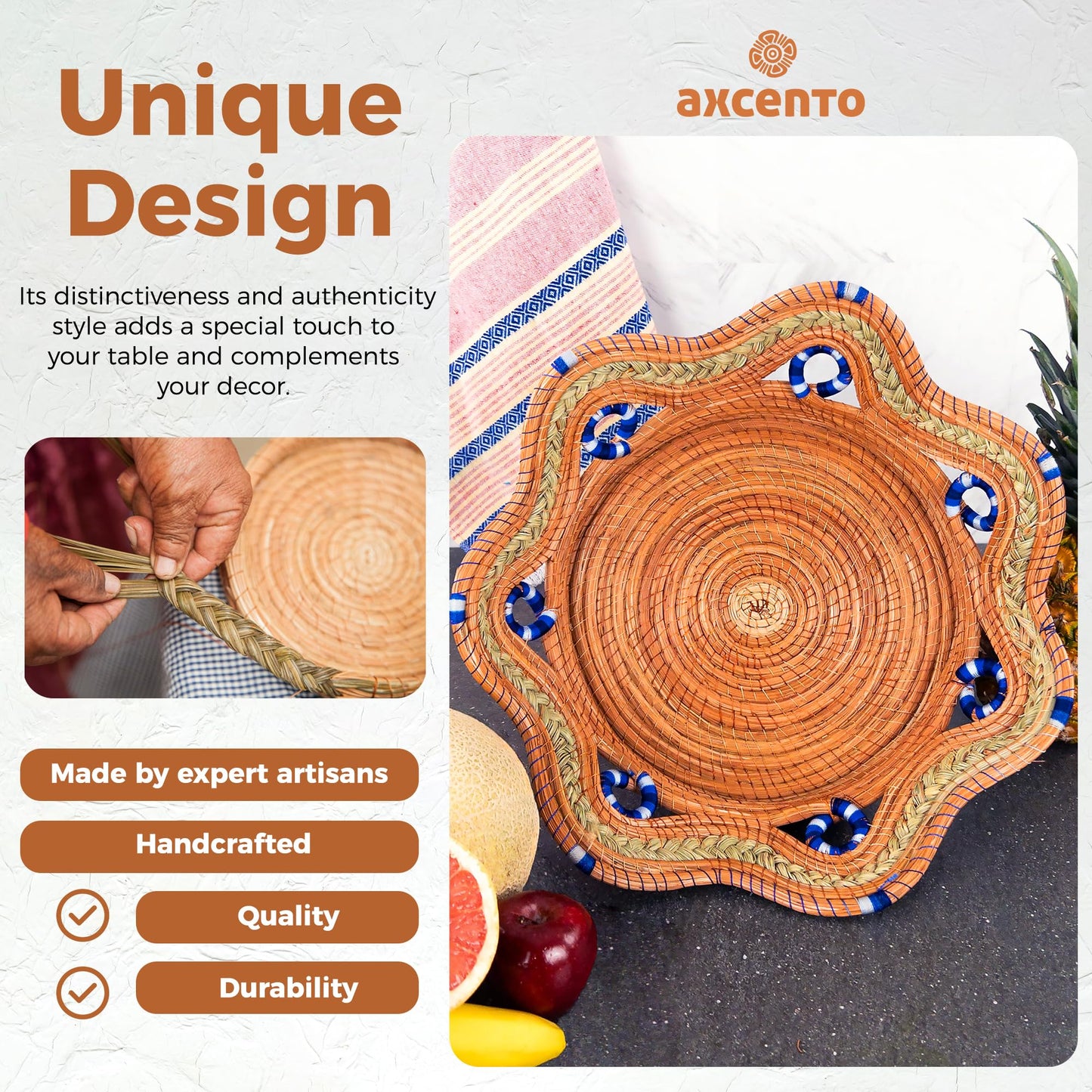 Ocoxal, Cesta para pan o fruta hecha de fibra de pino