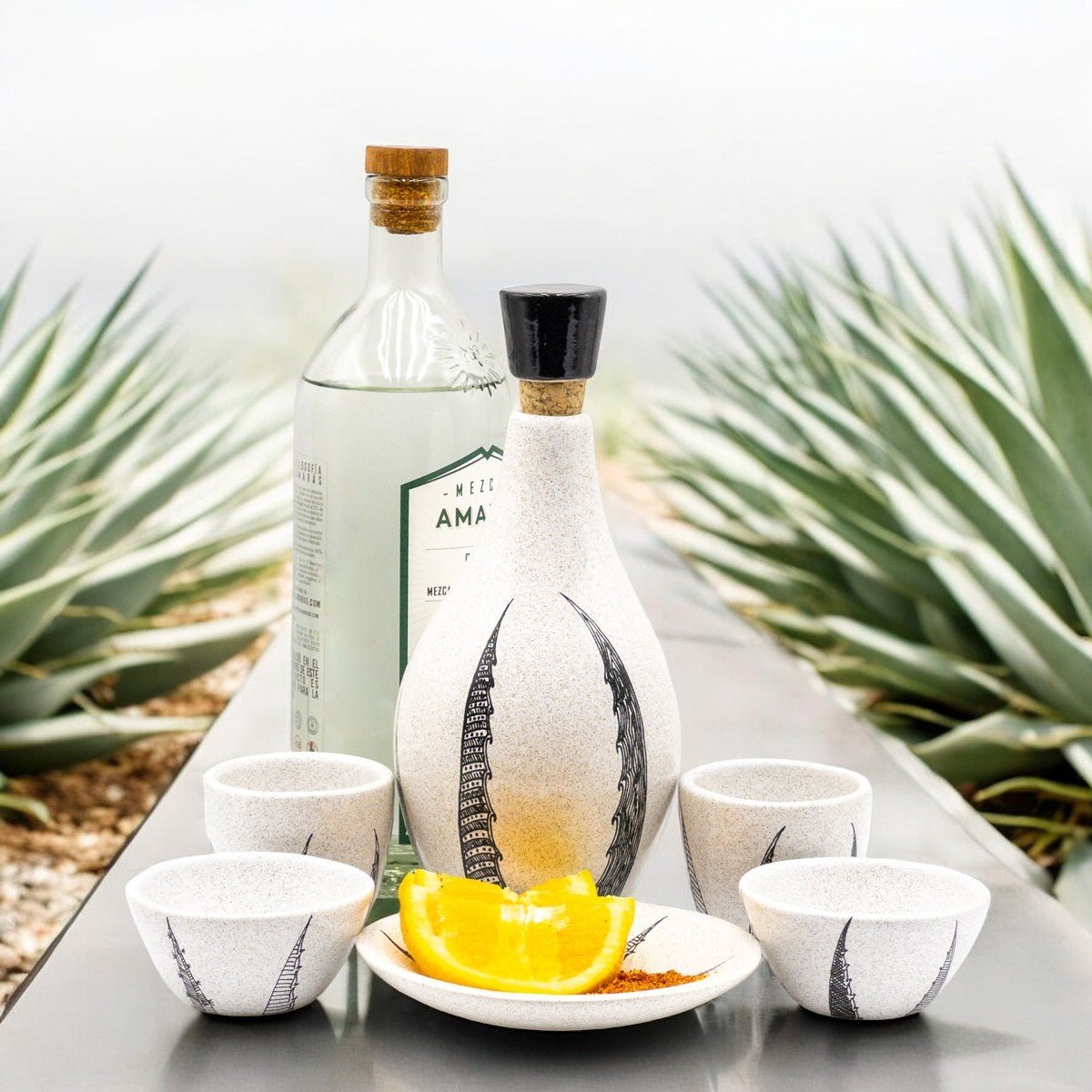 Marmorata - Set de Teuileros para Mezcal/Tequila Artesanales.