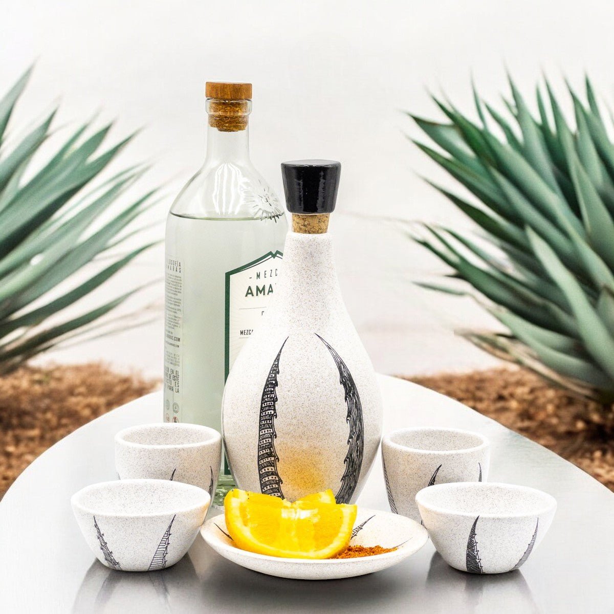 Marmorata - Set de Teuileros para Mezcal/Tequila Artesanales.