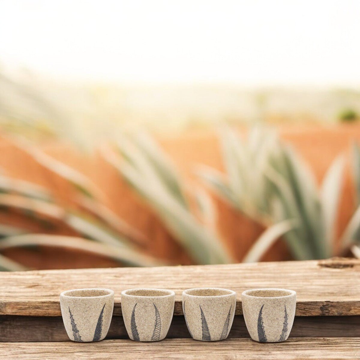 Arroqueño - Set de Tequileros para mezcal o tequila, 6 piezas