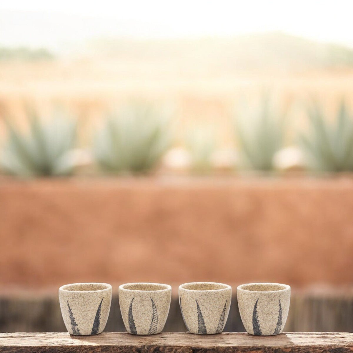 Arroqueño - Set de Tequileros para mezcal o tequila, 6 piezas