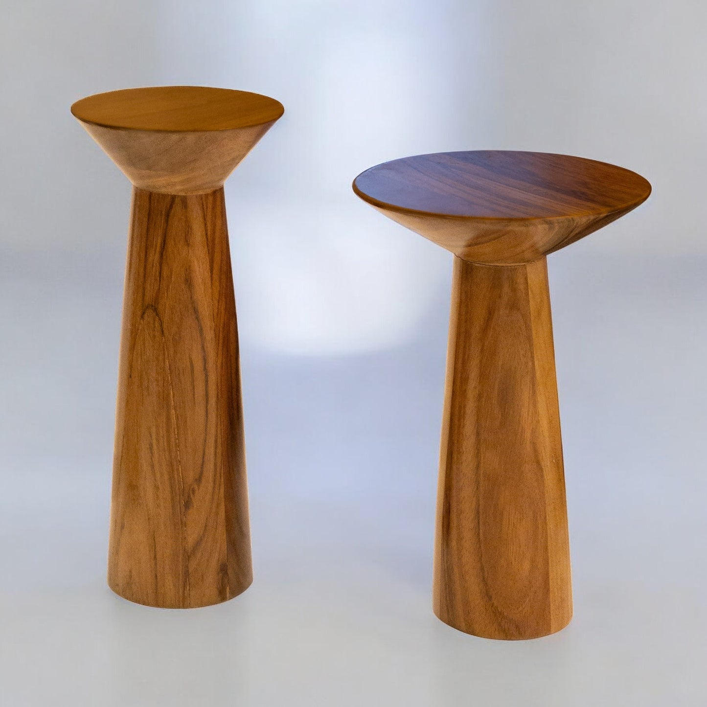 Juego de mesas laterales de madera parota Cuahui