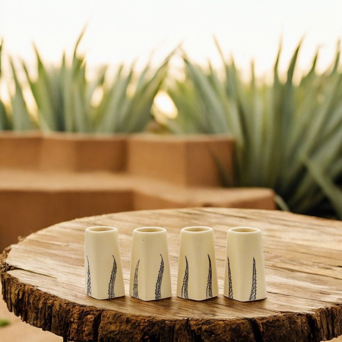 Cupreata - Set de Tequileros para mezcal o tequila, 5 piezas