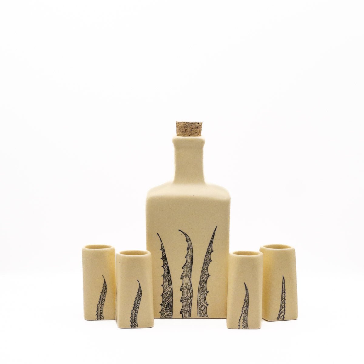 Cupreata - Set de Tequileros para mezcal o tequila, 5 piezas