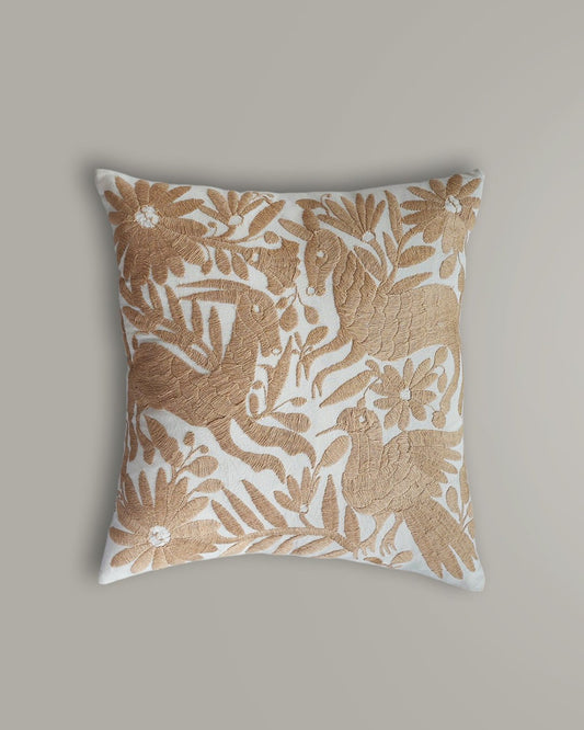 K’ast’i - Funda para Cojín Beige Otomi