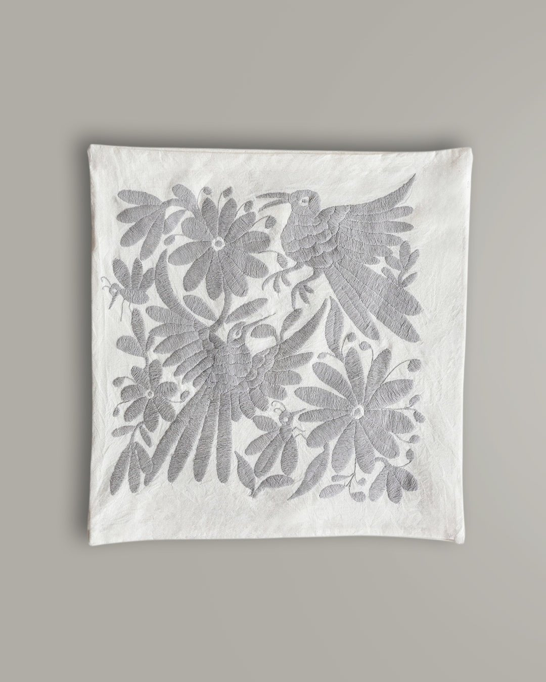 B’ospi- Funda para Cojín Gris Claro Otomi