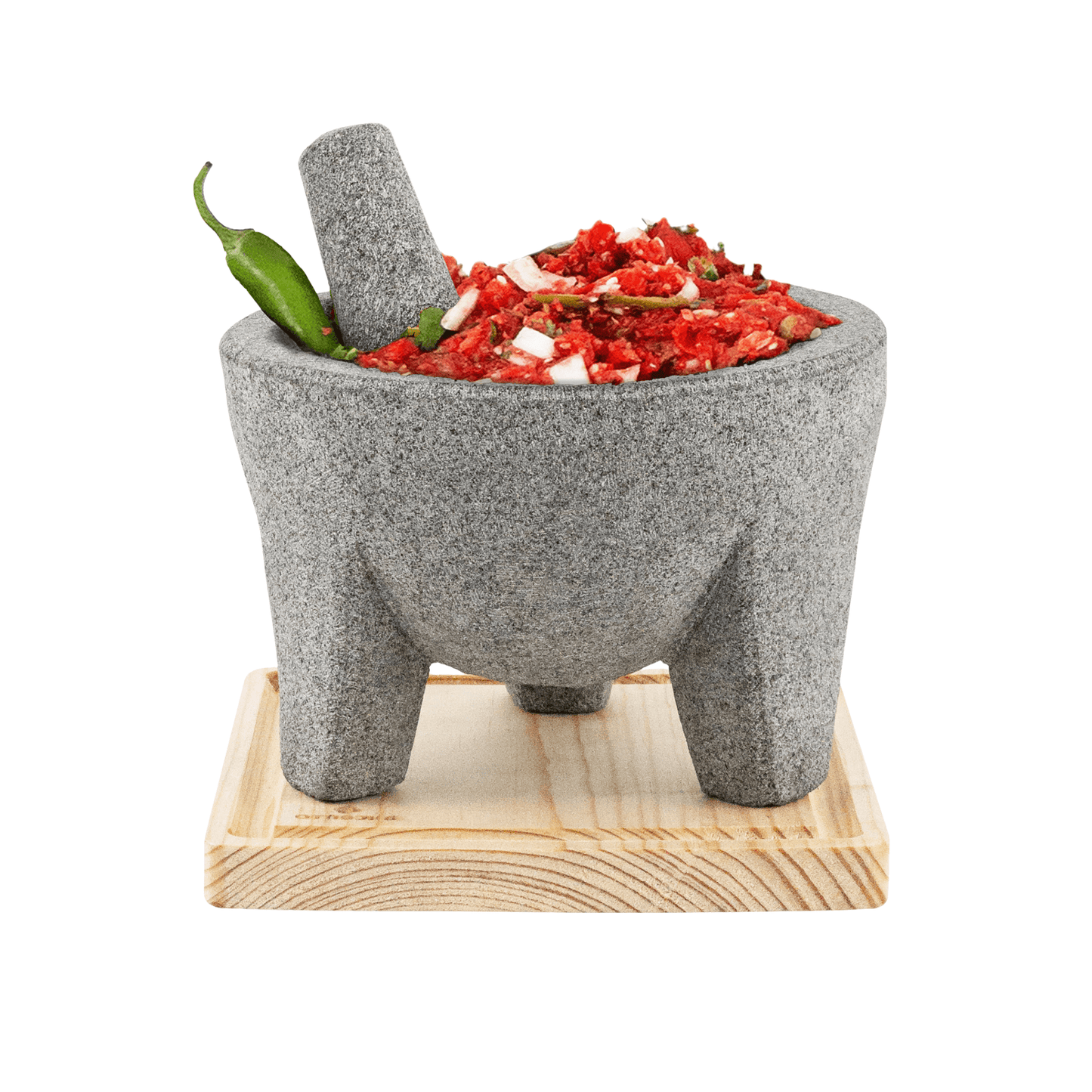 Kit Molcajete de Piedra Volcánica Basalto y Tabla de protección - poro cerrado. - Axcento - México, Molcajetes y Puras cosas Bellas
