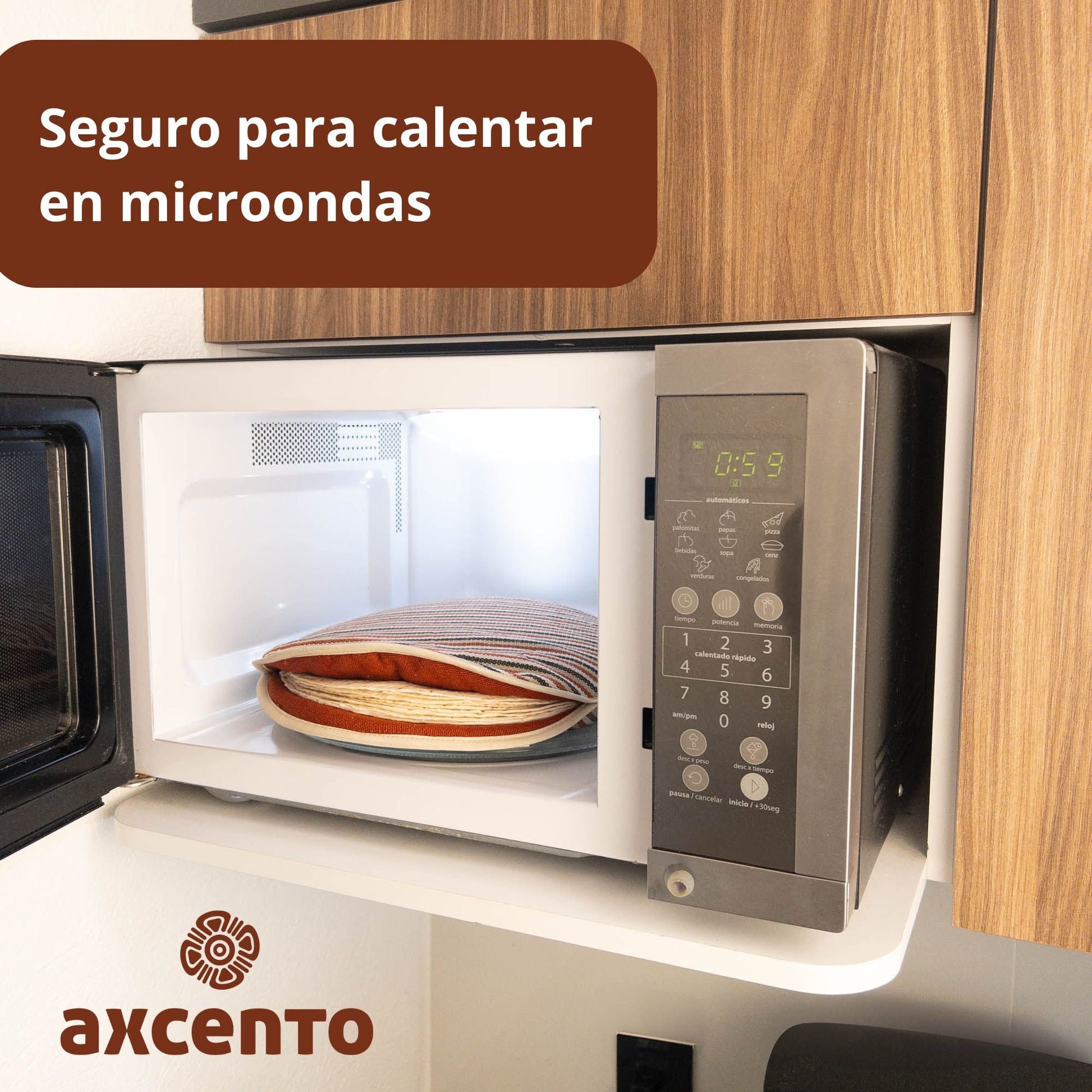 Tortillero para tortillas o pan XL - 30 cm diámetro, hecho de telar. - Axcento - México, Molcajetes y Puras cosas Bellas